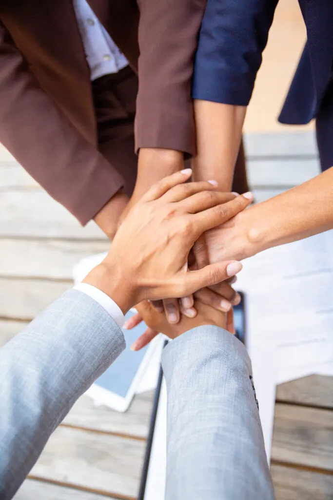 Successful business team expressing unity 683x